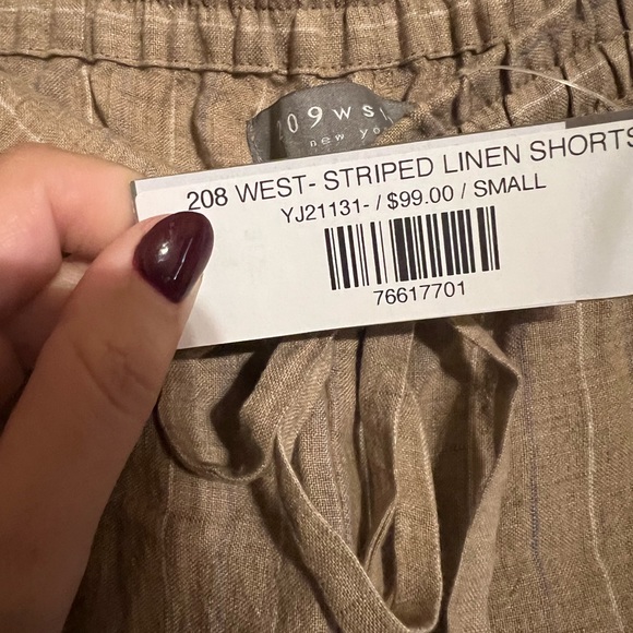 209wst38 Khaki Drawstring Shorts - Picture 2 of 4